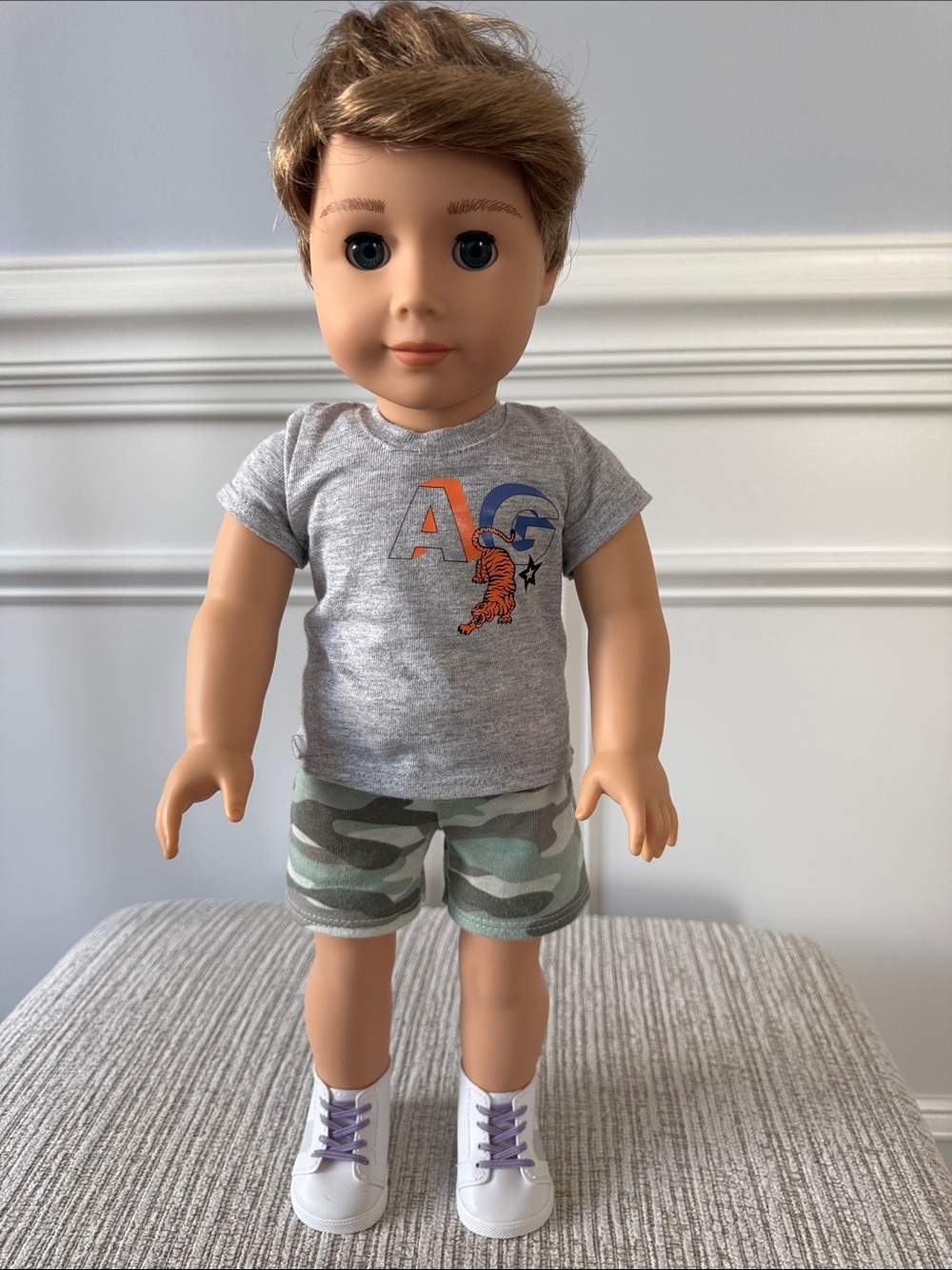 American Girl 18" Boy Doll Truly Me #104 Caramel Hair Blue Eyes